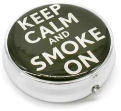 Angelo Kör alakú zsebhamutál - Keep Calm and Smoke On felirattal - fekete (A-400800-2)