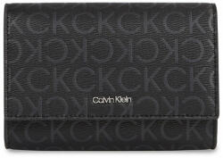 Calvin Klein Portofel Mare de Damă Calvin Klein Ck Must Bifold/Cardhldr_Epi Mono K60K611775 Black Epi Mono 0GJ