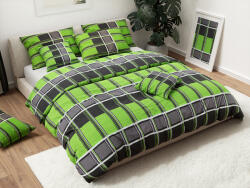  Lenjerie de pat din bumbac CUBE verde Dimensiune lenjerie de pat: 70 x 90 cm | 140 x 200 cm Lenjerie de pat