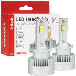 AMiO LED izzók D-Basic D2S D2R canbus 6000K PRÉMIUM (03627)