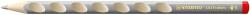 STABILO Színes ceruza, háromszögletű, jobbkezes, vastag, STABILO "EASYcolors", ezüst (TST332805) - officesprint