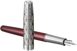 Parker Royal Sonnet Premium Töltőtoll Metal Red Króm klipsz 18 Karátos arany F-es hegy (7040328001)
