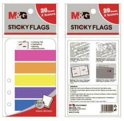 M&G Öntapadó jelölőcímke 48x12mm 5 szín (789441)