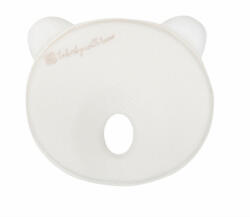 KikkaBoo párna - laposfejűség elleni memóriahabos ergonomikus Airknit maci fehér