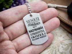 R. M. ékszer Senki sem tökéletes de a nagymamák acél medálos kulcstartó (13444-RM-D)