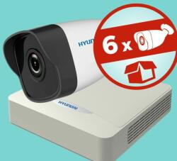 Hyundai 6 csőkamerás, 4MP (2K), IP kamerarendszer