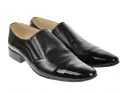 Rovi Design Oferta marimea 41 - Pantofi barbati, eleganti, din piele naturala/lac, cu elastic - LP61NLAC - ciucaleti