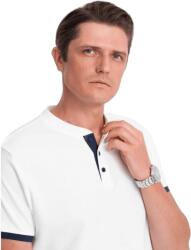  OMBRE Férfi pólóing gallér nélkül V1 OM-TSCT-0156 fehér MDN124584 XL