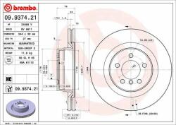 BREMBO féktárcsa BREMBO 09.9374. 21 (09.9374.21)