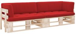 vidaXL Canapea din paleți cu 2 locuri, cu perne, lemn pin tratat (3066679) - comfy