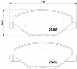 BREMBO fékbetétkészlet, tárcsafék BREMBO P 85 121X (P 85 121X)