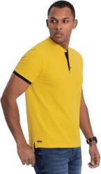  OMBRE Férfi gallér nélküli pólóing V9 OM-TSCT-0156 sárga MDN124594 XL