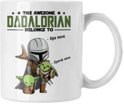 This Awesome Dadalorian Belongs to Me (Apa és gyerekek nevével - Személyre szabható - Fehér Bögre (485221)