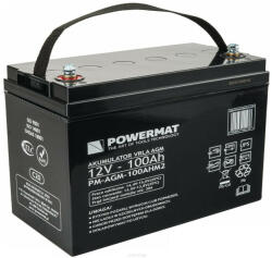 Powermat Ólom-Savas Akkumulátor PM-AGM-100AHM2 (PM1202) (PM1202)