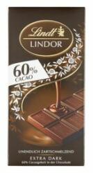Lindt Csokoládé LINDT Lindor 60% Cacao étcsokoládé 100g (14.02055)