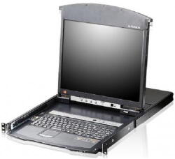 ATEN Consola KVM Aten KL1508AIN-AXA-AG, 19inch, 8x RJ45, Black (KL1508AIN-AXA-AG)