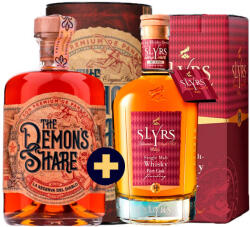 The Demons Share Rum 40%, 0, 7l, GIFT + SLYRS Single Malt Whisky Port Cask Finish 0, 7l 46%