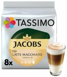 TASSIMO Capsule cafea, Jacobs Tassimo Latte Machiato Vanilla, 8 bauturi x 295 ml, 8 capsule specialitate cafea + 8 capsule lapte