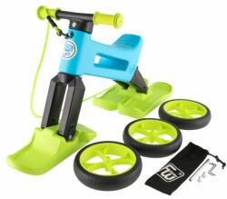 FunnyWheels Bicicleta fara pedale Funny Wheels Rider SuperSport YETTI 3 in 1 Blue Lime (8595557516569)