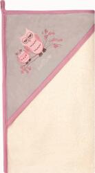 Womar Zaffiro Prosop de baie cu gluga imprimeu velur 80 x 80 cm Womar Zaffiro AN-OW-01 (AN-OW-01_Bej/Gri/Roz)