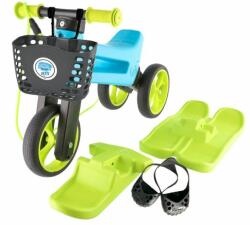 FunnyWheels Bicicleta fara pedale Funny Wheels Rider YETTI SUPERPACK 3 in 1 Blue Lime (8595557516545)