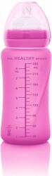 Everyday Baby Üveg cumisüveg hőmérsékletjelzővel, 240 ml, Pink