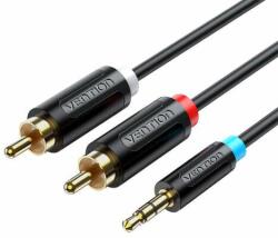 Vention Cablu adaptor audio 3, 5 mm de sex masculin 2x RCA de sex masculin 5m Vention BCLBJ Negru (BCLBJ)