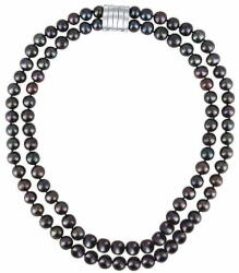  JwL Luxury Pearls Dupla nyaklánc valódi fekete gyöngyből JL0657 - mall