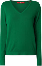 s.Oliver zöld, V-nyakú női pulóver - 32, XXS (108458)