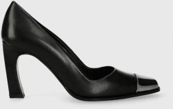 Hugo pantofi de piele Tarah culoarea negru, cu toc drept, 50513297 PPYH-OBD06I_99X