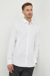 HUGO BOSS cămașă bărbați, culoarea alb, cu guler clasic, regular 50508772 PPYH-KDM00N_00A