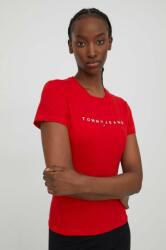 Tommy Jeans tricou din bumbac femei, culoarea roșu DW0DW17361 PPYH-TSD046_33X
