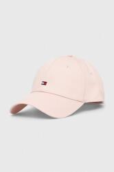 Tommy Hilfiger șapcă de baseball din bumbac culoarea roz, cu imprimeu AW0AW15785 PPYH-CAD00K_30X