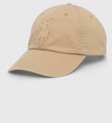 Ralph Lauren șapcă de baseball din bumbac culoarea bej, cu imprimeu 710935043 PPYH-CAM02W_80X