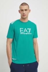 EA7 Emporio Armani tricou barbati, culoarea verde, cu imprimeu PPYH-TSM15I_76X