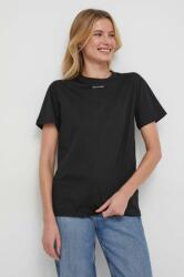 Calvin Klein tricou din bumbac femei, culoarea negru K20K206967 PPYH-TSD02P_99X