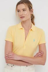 Ralph Lauren tricou polo femei, culoarea galben PPYX-TSD076_11X