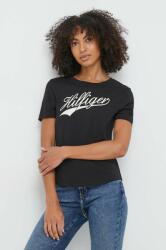 Tommy Hilfiger tricou din bumbac femei, culoarea negru WW0WW41056 PPYH-TSD04J_99X