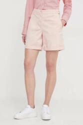 Tommy Hilfiger pantaloni scurti femei, culoarea roz, neted, high waist PPYH-SZD065_03X