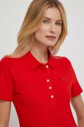 Tommy Hilfiger tricou polo femei, culoarea roșu WW0WW37823 PPYH-POD001_33X