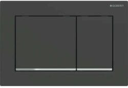 Geberit Omega30 működtetőlap 2 mennyiséges öblítéshez, easy-to-clean, matt fekete/króm 115.080. 14.1 (115.080.14.1) - szaniteresklimacenter