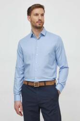 Calvin Klein cămașă bărbați, culoarea bleumarin, cu guler clasic, slim K10K112305 PPYH-KDM03F_55X