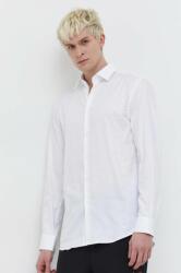 HUGO BOSS cămașă din bumbac bărbați, culoarea alb, cu guler clasic, slim 50508268 PPYH-KDM001_00X