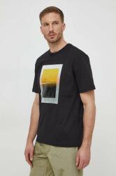 Calvin Klein tricou din bumbac bărbați, culoarea negru, cu imprimeu K10K112394 PPYH-TSM04N_99X