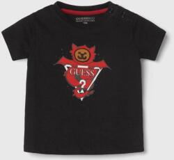 GUESS tricou de bumbac pentru copii culoarea negru, cu imprimeu PPYH-TSB01Z_99X