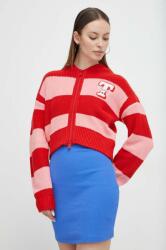 Tommy Jeans cardigan femei, culoarea roșu DW0DW17760 PPYH-SWD0MF_33X