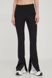 Hugo pantaloni femei, culoarea negru, mulată, high waist 50505373 PPYH-SPD00I_99X
