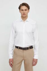 Tommy Hilfiger cămașă bărbați, culoarea alb, cu guler clasic, slim MW0MW33837 PPYH-KDM02P_00X
