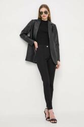 Boss pantaloni femei, culoarea negru, mulată, high waist 50511613 PPYH-SPD019_99X
