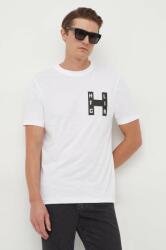 Tommy Hilfiger tricou din bumbac bărbați, culoarea alb, cu imprimeu MW0MW33893 PPYH-TSM03U_00X (MW0MW33893)